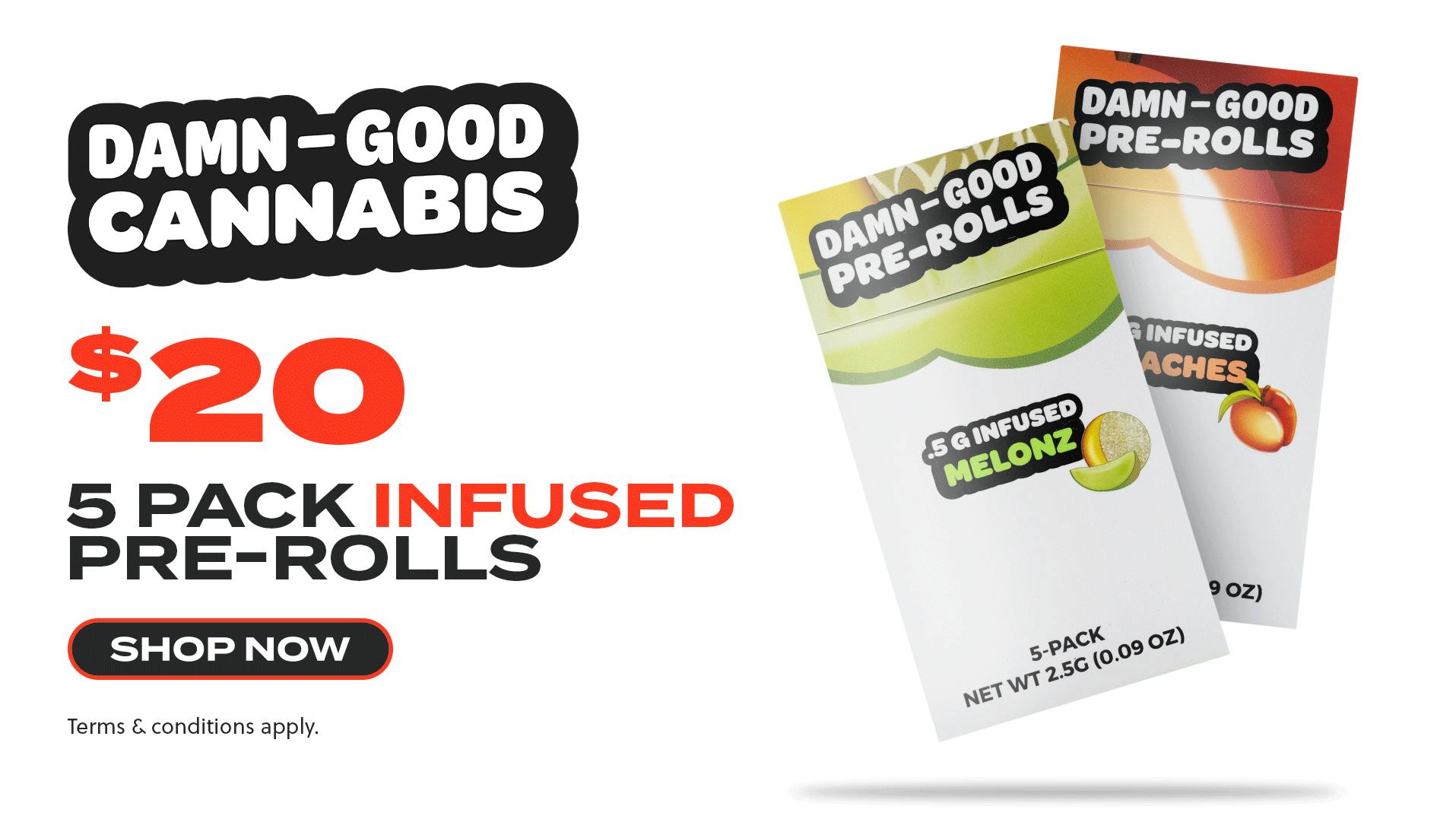 JARS Cannabis - Metro Damn Good - $20 Infused Preroll 5 Pack