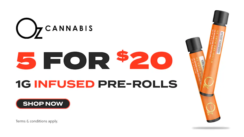 JARS Mesa Oz Cannabis - 5 for $20 Infused Prerolls 1g
