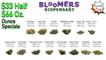 Bloomers Dispensary and Sundries - Drive Thru! $33 Half & $66 Ounce Specials