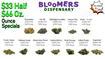 Bloomers Dispensary and Sundries - Drive Thru! $33 Half & $66 Ounce Specials