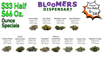 Bloomers Dispensary and Sundries - Drive Thru! $33 Half & $66 Ounce Specials