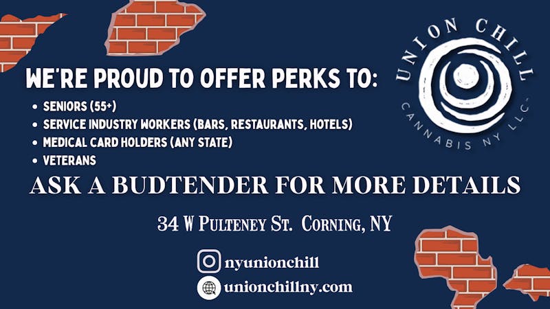 Union Chill Cannabis NY First & Second Visit Perks!