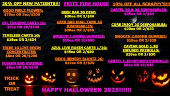 Fritz Fire House SPOOKY HALLOWEEN DEALS!!!