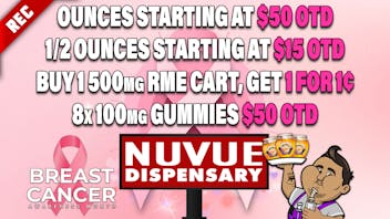 NuVue Pharma - Denver 20% off 4g Shatter Slabs (now $12.80!), & more...