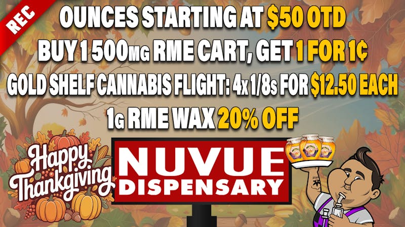 NuVue - Pueblo North 25% off WYLD, 3x 1g Infused PreRolls $20 OTD, &...