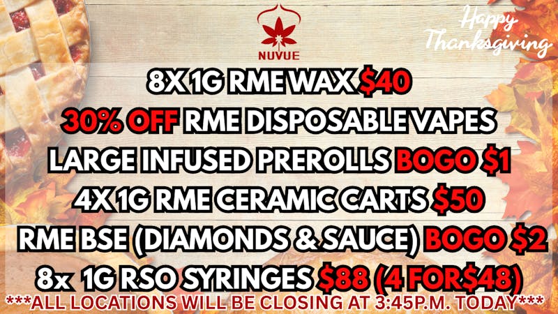 NuVue - Pueblo East 25% off WYLD, Wana & Ripple Dissolveables + more..