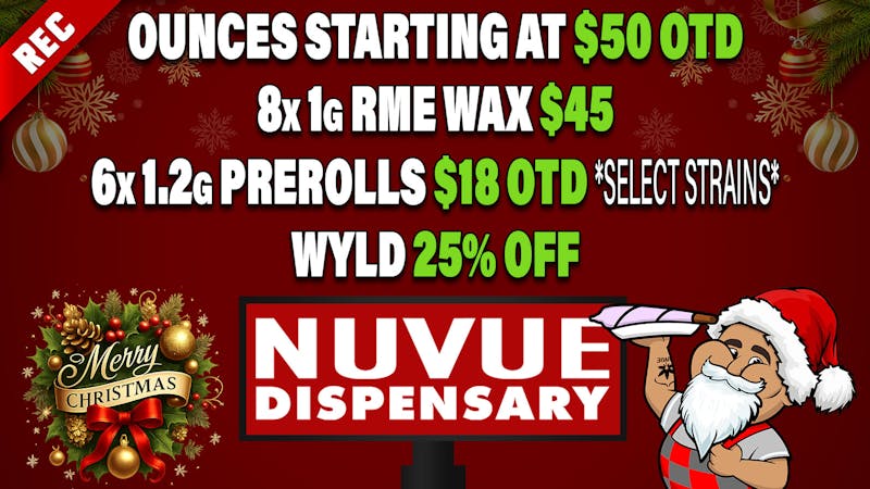 NuVue - Pueblo North 20% off 1g & 2g RME Disposable Vapes & more...