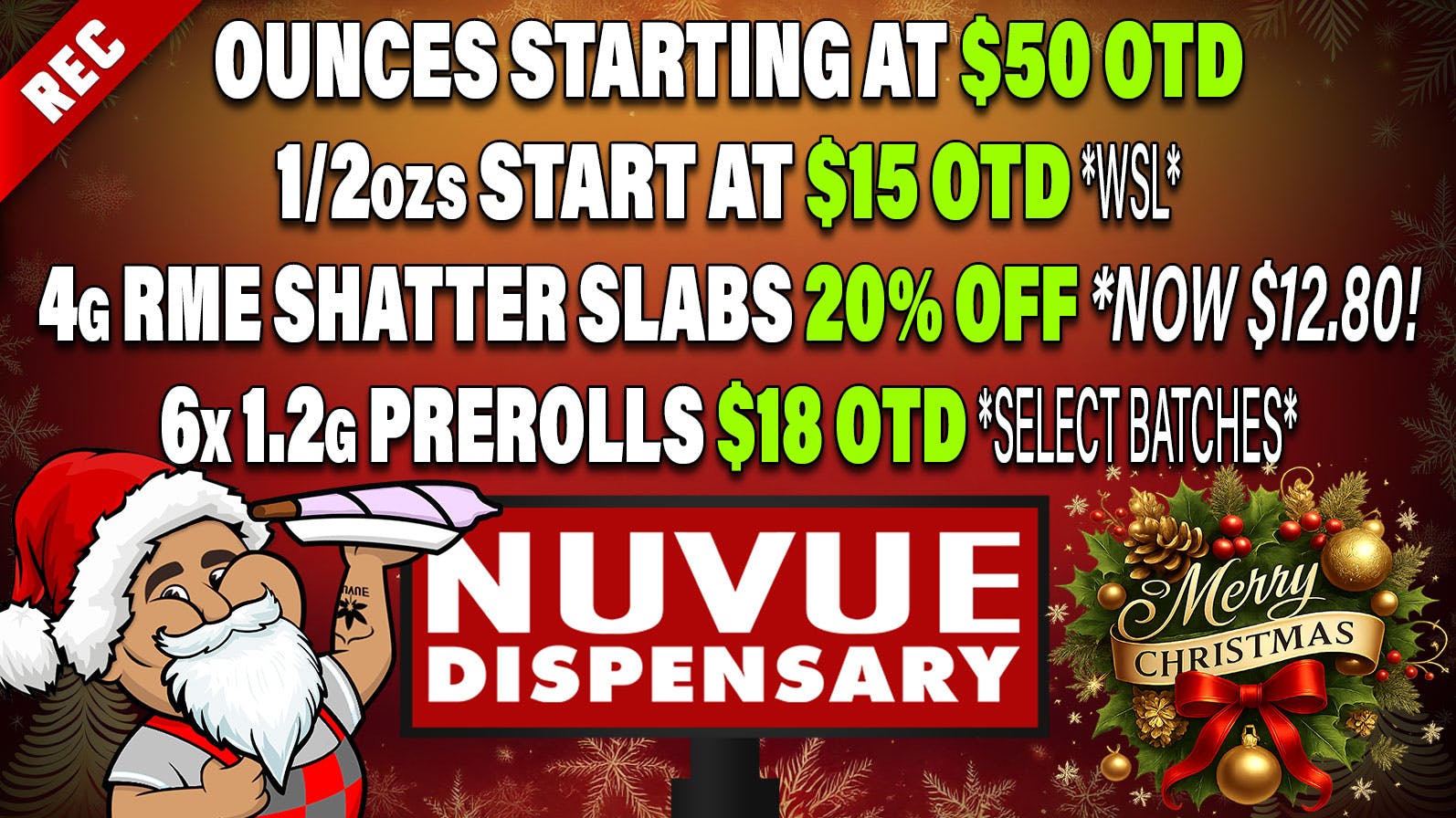 NuVue - Pueblo East 20% off 1g RME Disposables, 4x 1g RSO $48, &...