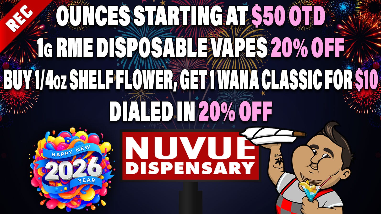 NuVue - Pueblo North 3x 1g Infused PreRolls $20 OTD, $10 OTD 1/8s, &...