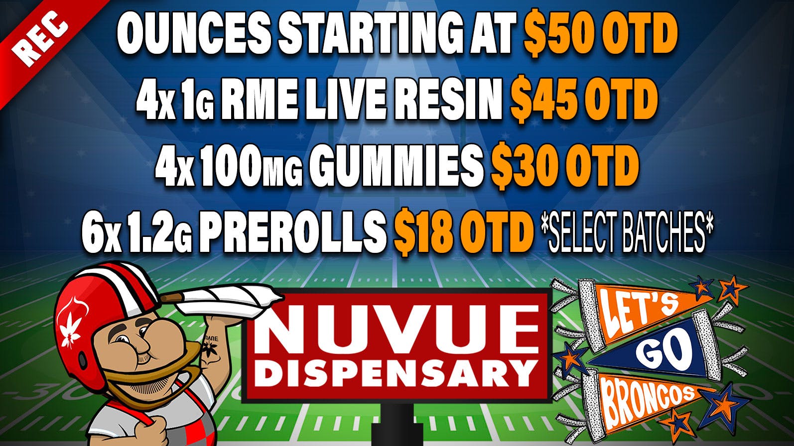 NuVue Pharma - Gunnison B2G1 1g RME Carts, 15% off Top Shelf Flower, &...