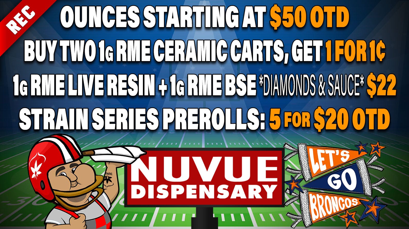 NuVue Pharma - Denver 4x 100mg Gummies $30 OTD, $10 OTD 1/8s, & more...