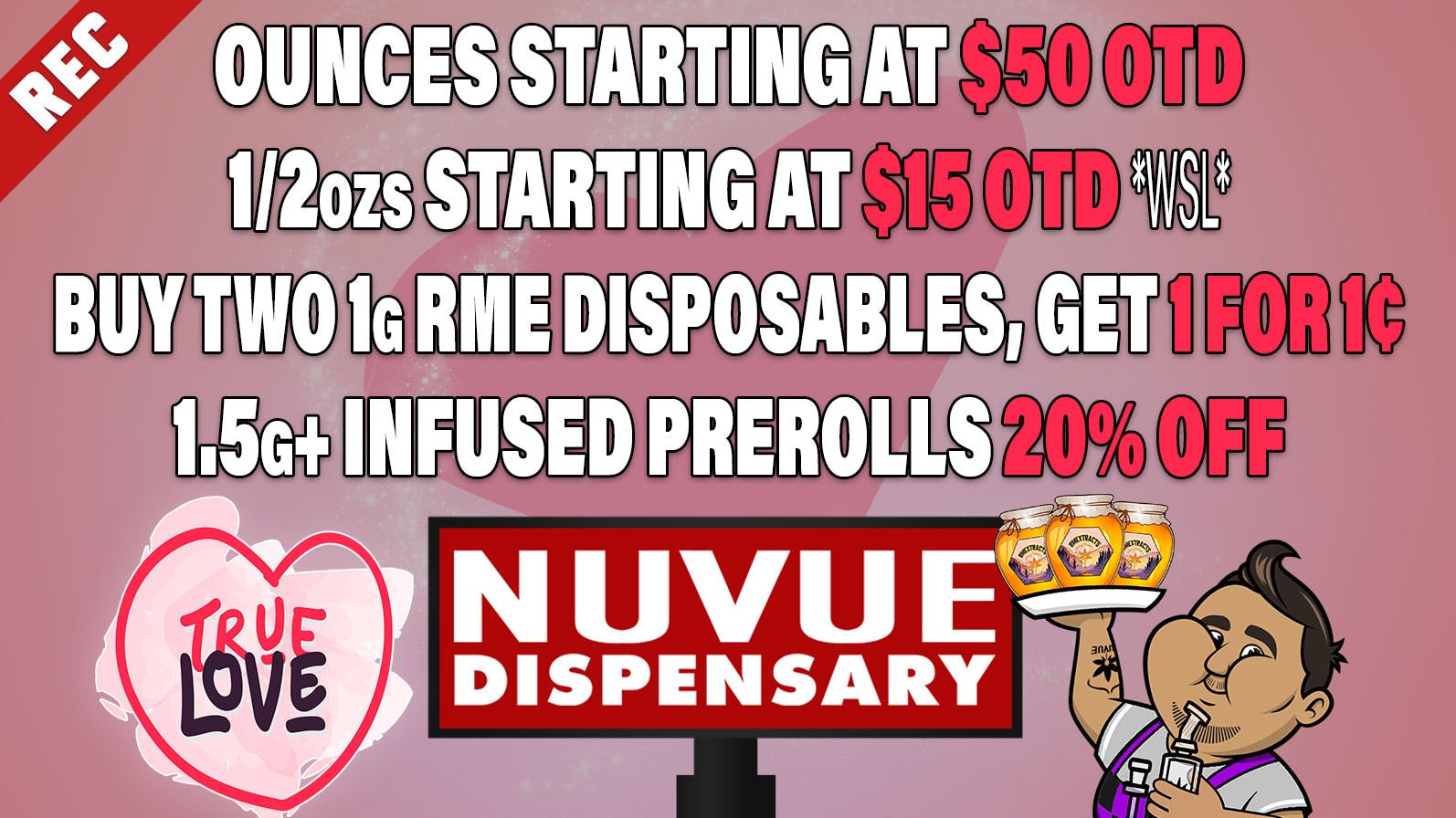 NuVue - Pueblo North 5x 1.2g Strain Series PreRolls $20 OTD, & more...