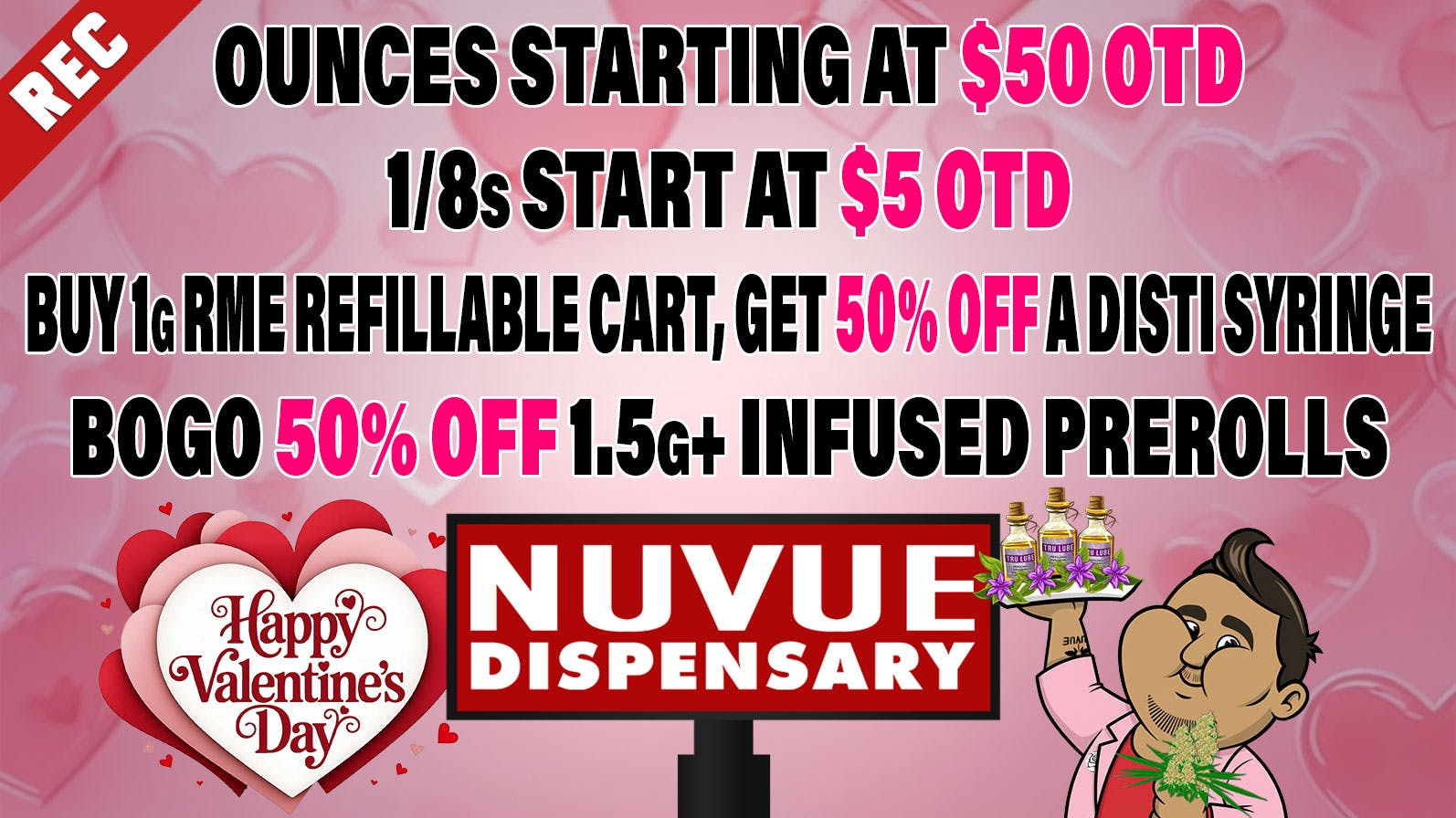 NuVue - Pueblo East 25% off 2g RME Disposables, 25% off Wana, & more..