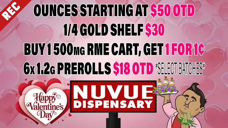 NuVue Pharma - Gunnison 3 Infused PreRolls $20 OTD – 1/8s start @ $5 OTD