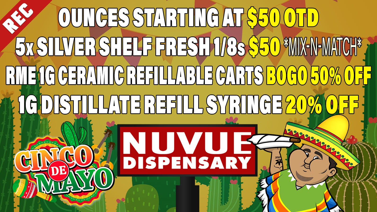 NuVue - Pueblo East 20% off RME Infused PreRolls & click for more...