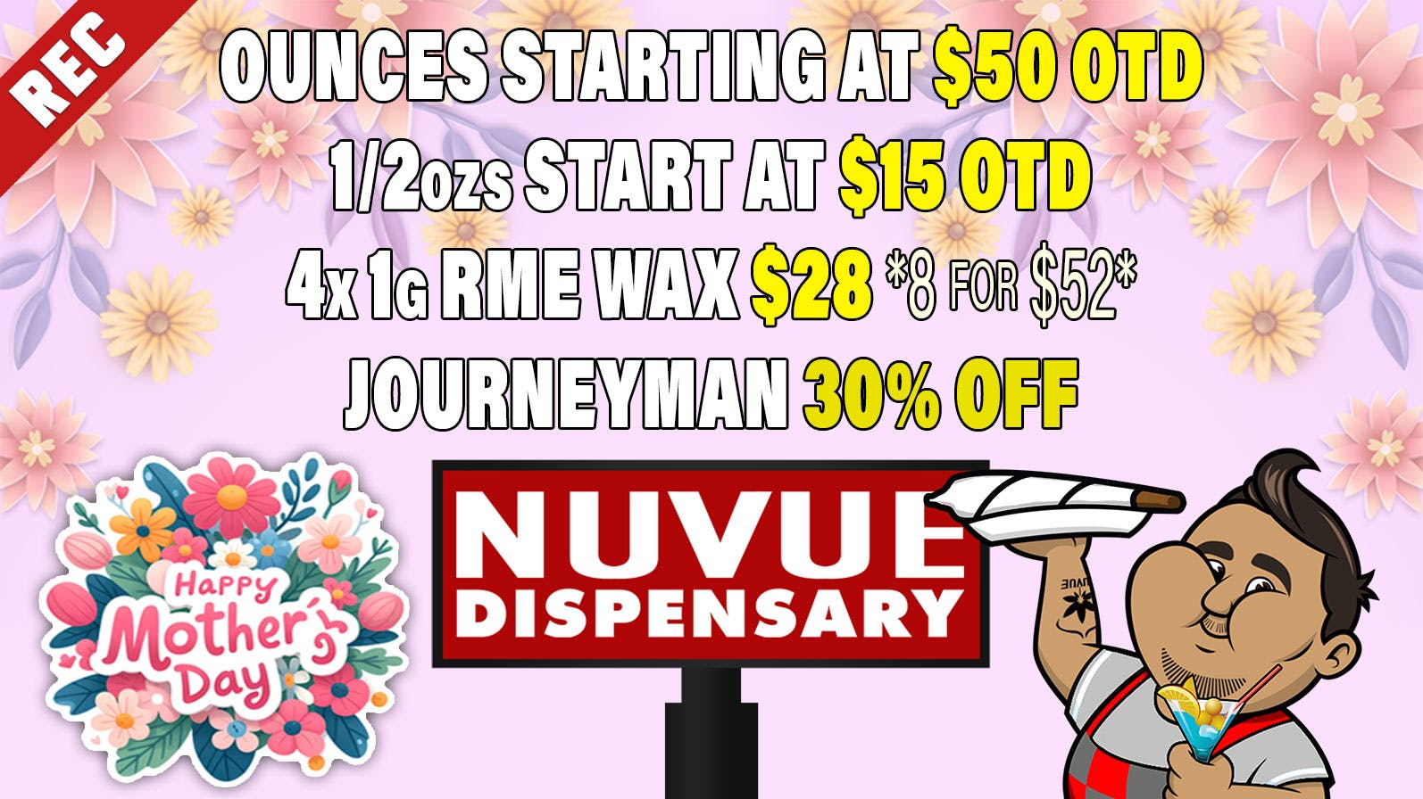 NuVue - Pueblo East 1/2 OZ Gold Flower + 1/2 OZ Silver Flower $100 &..