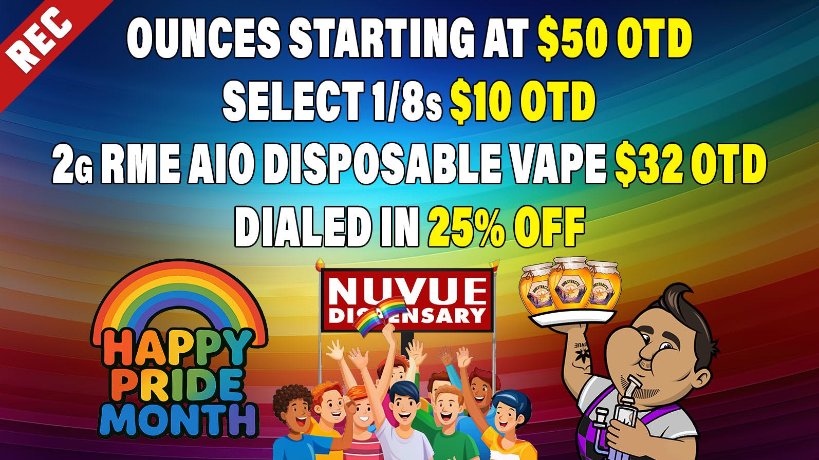NuVue - Pueblo North 5x 1.2g Full Bud PreRolls $20 OTD & 2g LTS Wax $10