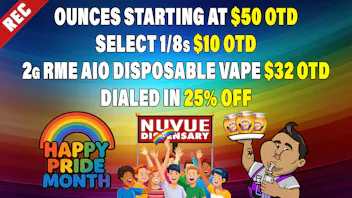 NuVue Pharma - Denver 5x 1.2g Full Bud PreRolls $20 OTD & 2g LTS Wax $10