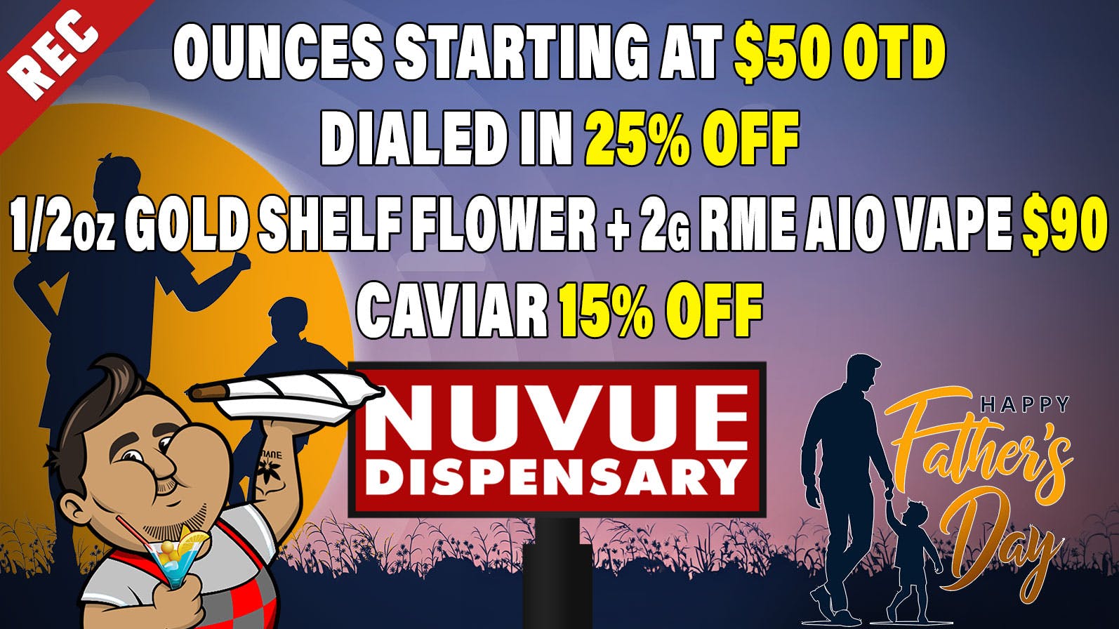 NuVue - Pueblo East 15% off RME Live Resin & InHouse Full Bud PreRolls