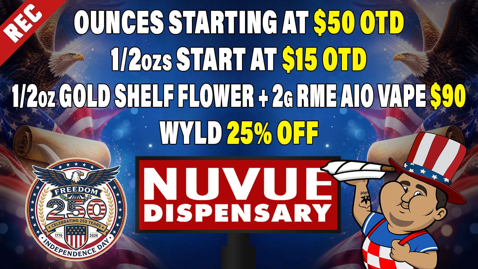 NuVue - Colorado Springs 5x Silver Shelf Fresh 1/8s $50 *Mix-N-Match* &...