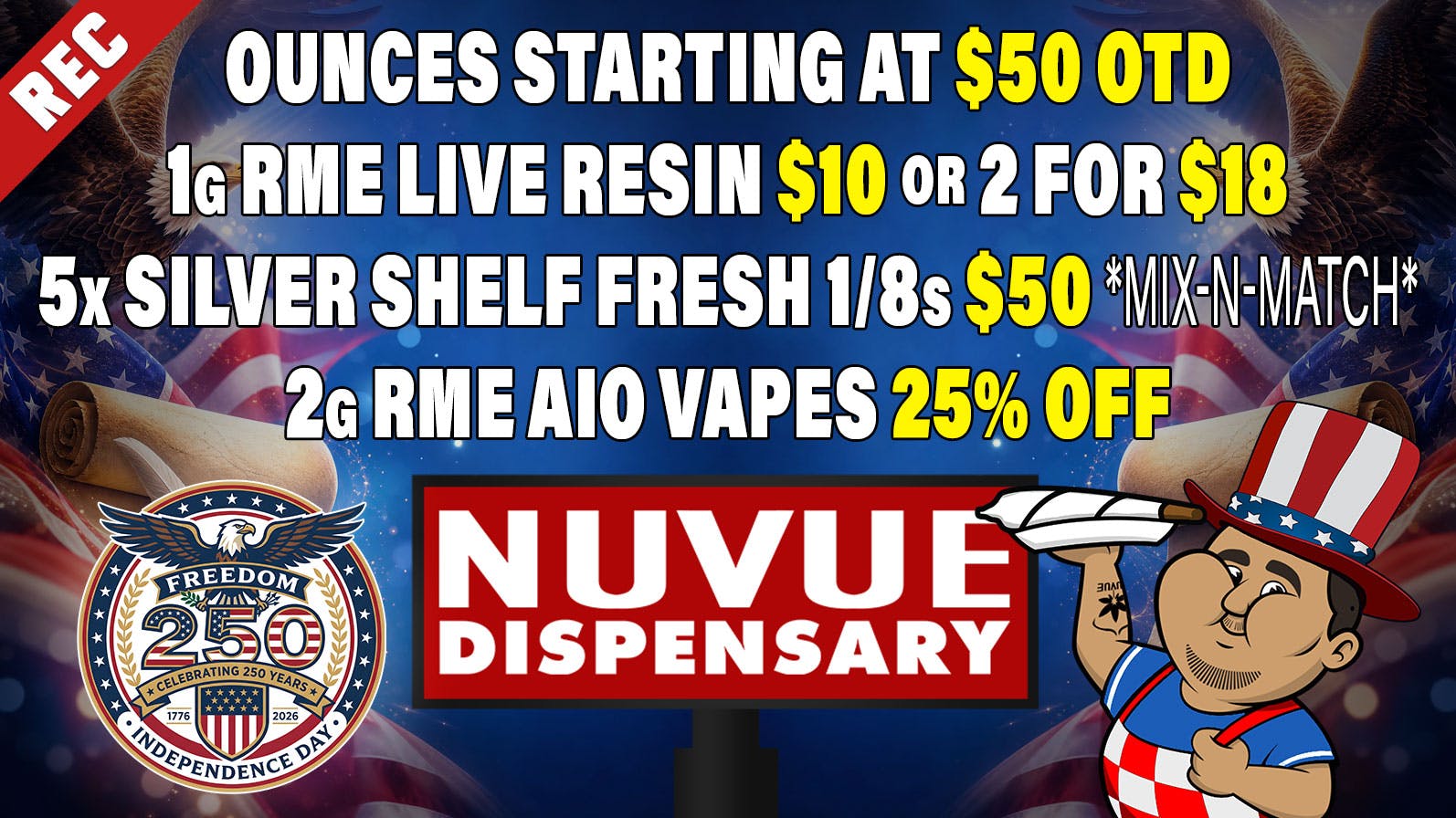NuVue - Pueblo East 4x 1g Flyin' Hawaiian Carts $36 *Mix-N-Match* &...