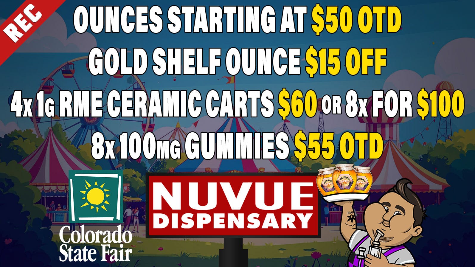 NuVue - Colorado Springs 5 Silver Shelf Fresh 1/8s $50| $10 LTS 2g Wax| &..