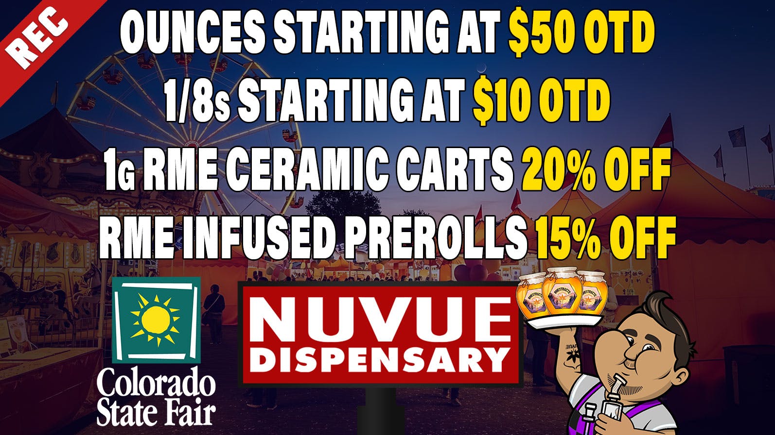NuVue - Pueblo North $25 OTD Silver Shelf 1/4 | 8x 1g RME Wax $52| &..