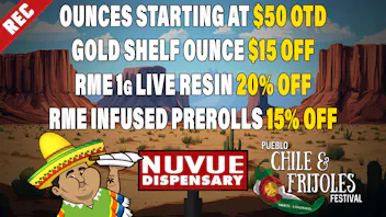 NuVue Pharma - Gunnison 5x 1.2g Full Bud PreRolls $20 OTD | & more...