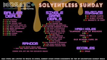 Mosaic Solventless Sunday