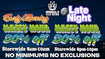 Originals San Diego 50% OFF FTP 30% Store Wide No Min No Exclusions