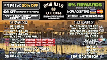 Originals San Diego FTP 50% OFF - HAPPY HOUR 30% OFF