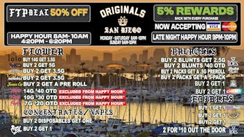 Originals San Diego 30% off New Happy Hour -Daily Deals