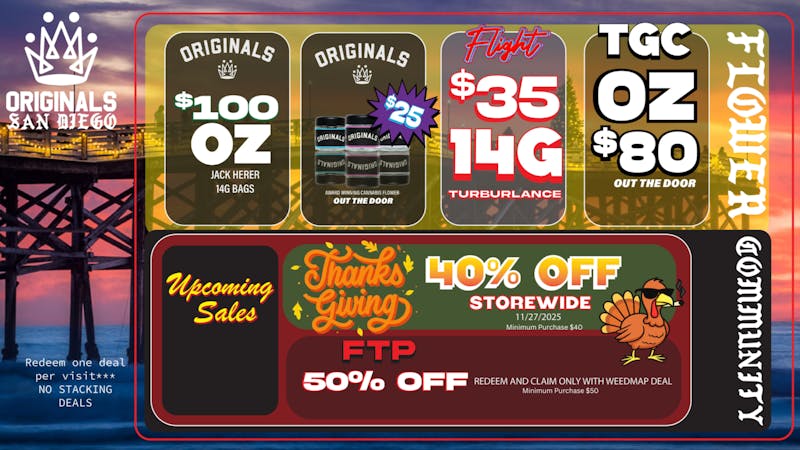 Originals San Diego ORIGINALS SAN DIEGO FTP 50% OFF