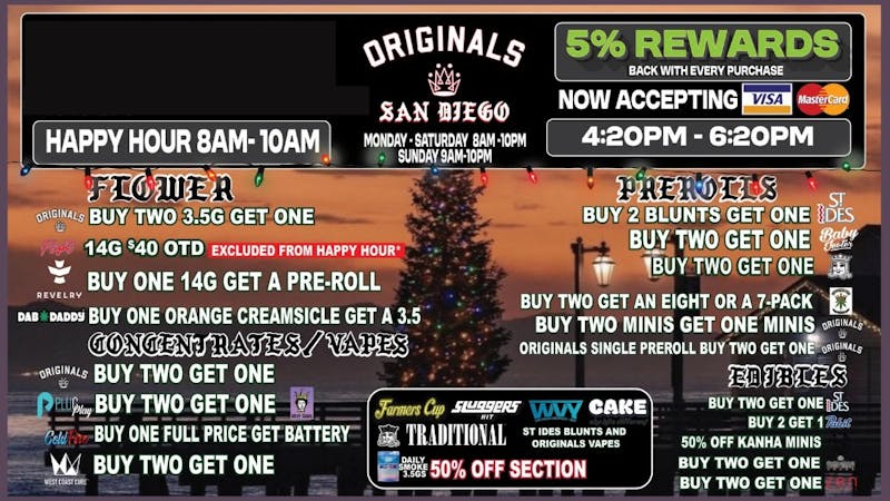 Originals San Diego ORIGINALS SAN DIEGO WEEKLY DEALS