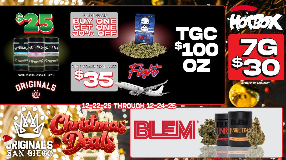 Originals San Diego CHRISTMAD DEALS FTP 50% OFF