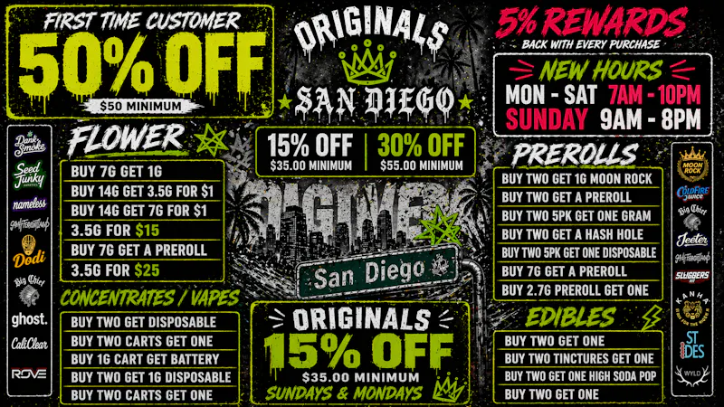 Originals San Diego ORIGINALS DAILY DEALS