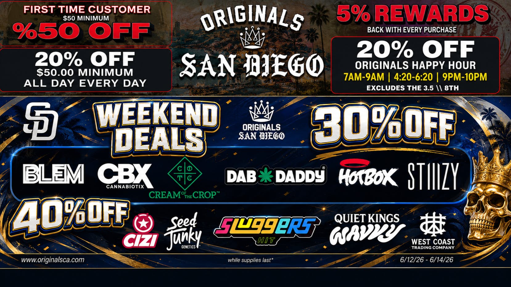 Originals San Diego FTP 50% OFF Daily Deals