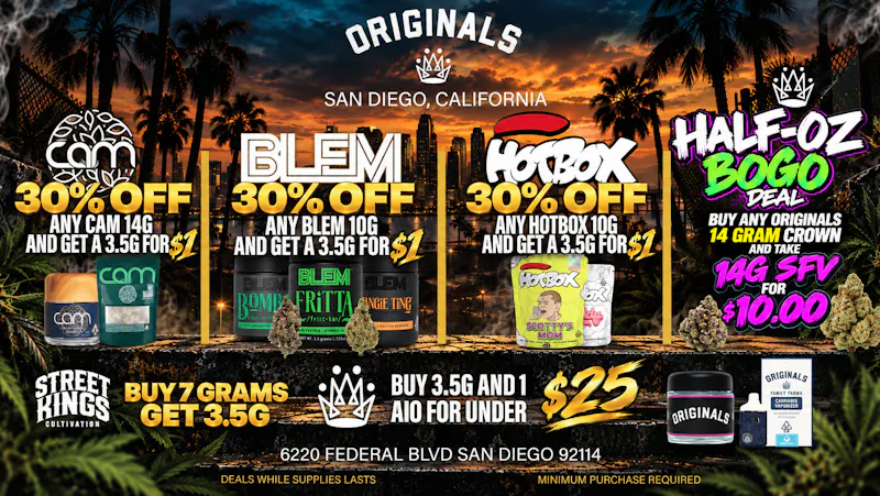 Originals San Diego 🔥EVERY DAY BOGOS 🔥