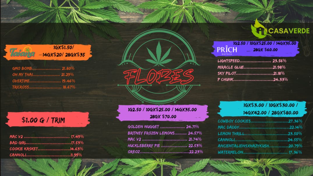 Casa Verde Healing Center TRIM $1.00G -FLORES PRICH : $2.50G /$3.00G