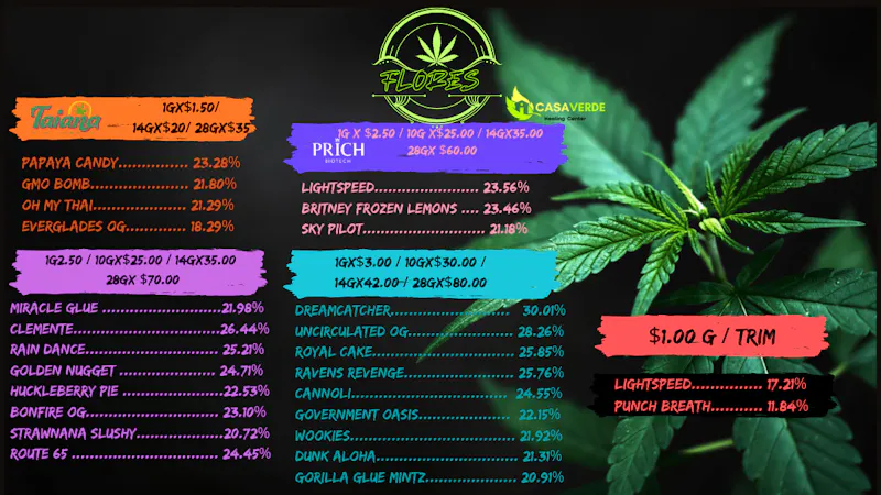 Casa Verde Healing Center TRIM $1.00G -FLORES PRICH : $2.50G /$3.00G