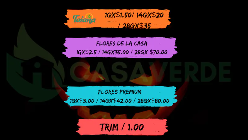 Casa Verde Healing Center TRIM $1.00G -FLORES PRICH : $2.50G /$3.00G