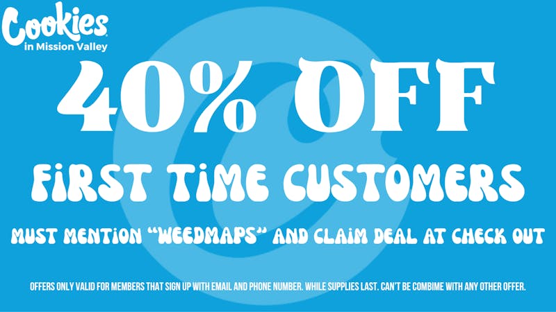 Cookies Mission Valley 40% OFF FIRST TIME CUSTOMERS!