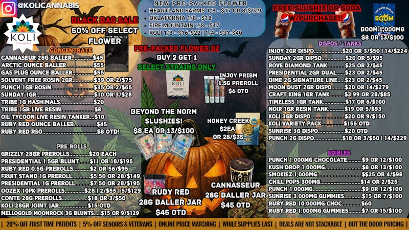 Koli Cannabis - Miami - Drive Thru SPOOK-TACULAR DEALS!