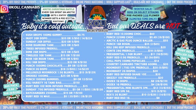 Koli Cannabis - Broken Arrow Winter hits different at Koli!