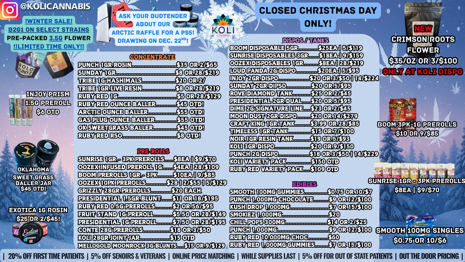 Koli Cannabis - Miami - Drive Thru WIN-TER WON-DERLAND!