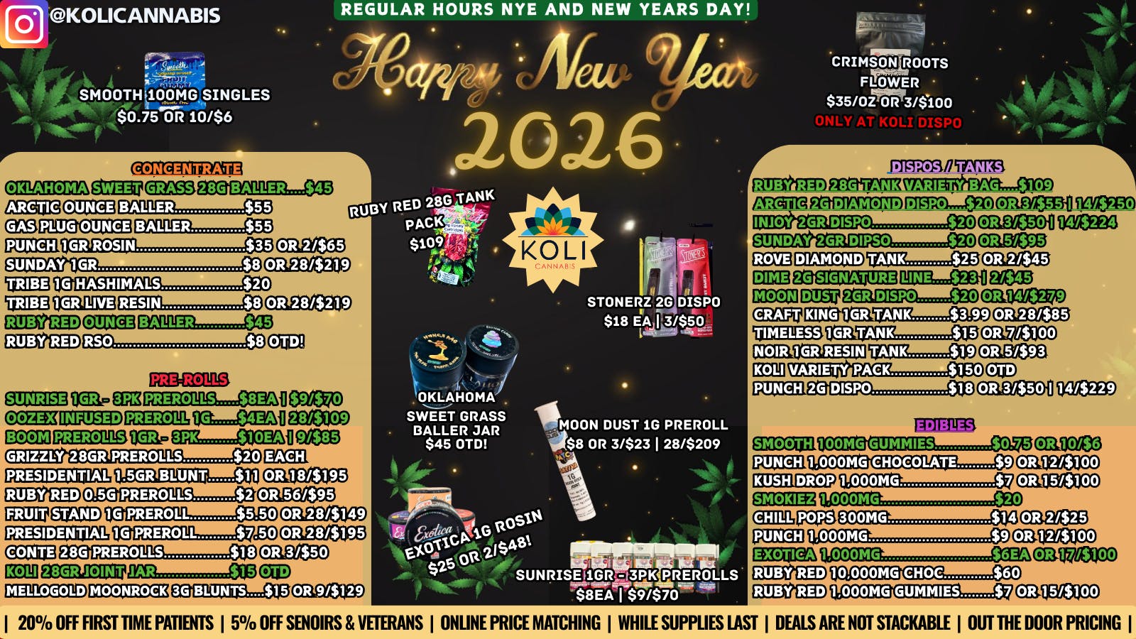 Koli Cannabis - Miami - Drive Thru NEW YEAR, NEW DEALS!
