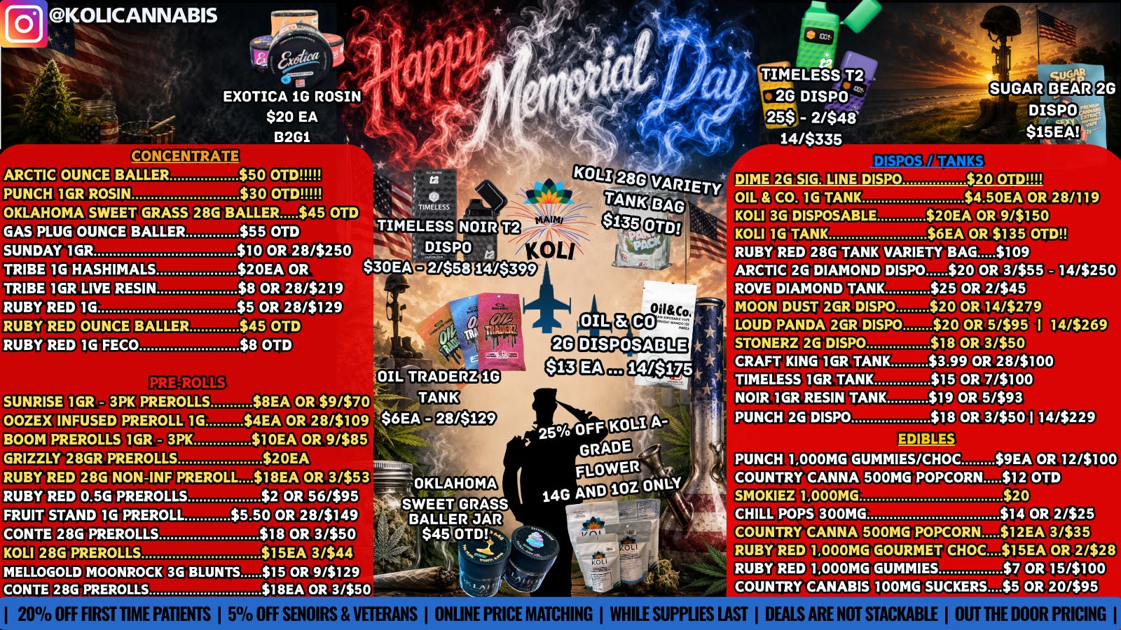 Koli Cannabis - Miami - Drive Thru Happy Memorial Weekend from Koli!