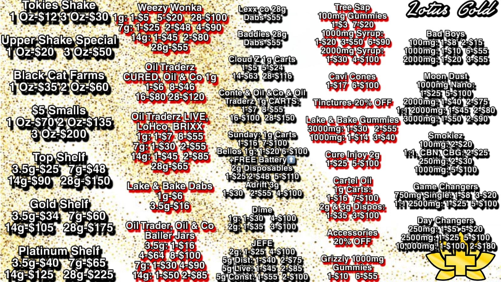Lotus Gold - Enid - 24 Hours 2g INJOY DISPO 1-$25 5-$100 / LEXX CO 28G DABS-$55