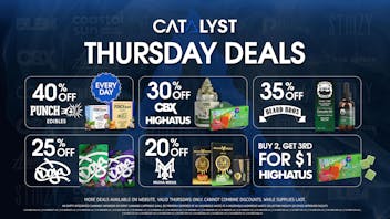 Catalyst Cannabis Dispensary San Diego (NOW OPEN) Thursday Deals | Up to 40% Off