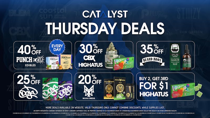 Catalyst Cannabis Dispensary Pomona Thursday Deals | Up to 40% Off